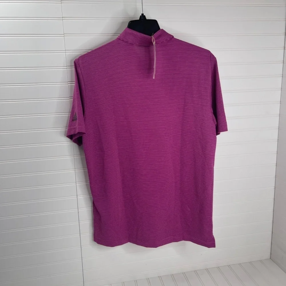NWT adidas Men's Ottoman Stripe Golf Polo Shirt Small